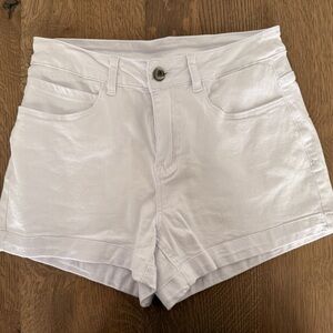 Classic White Women's Jean Shorts - Clean High-Rise Style